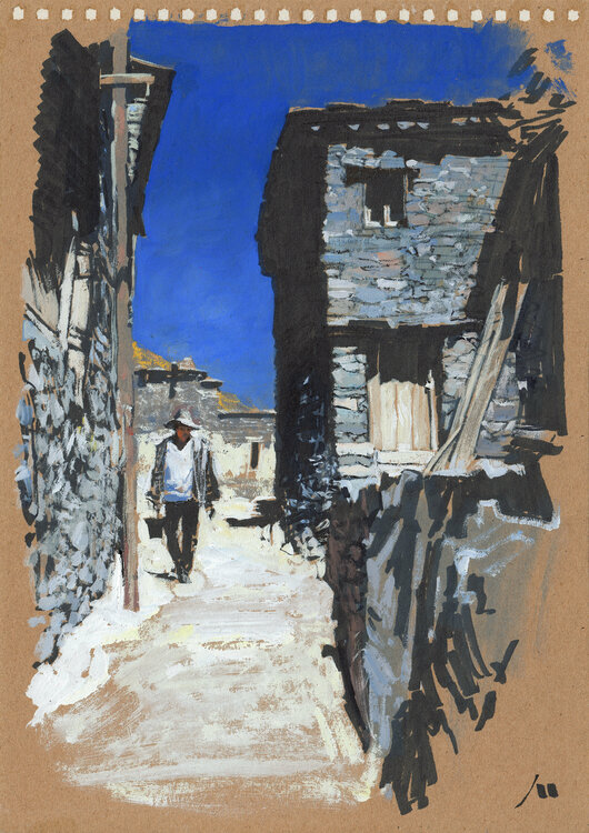 Little street of Eya Village (sketch) Evgeniy Monahov