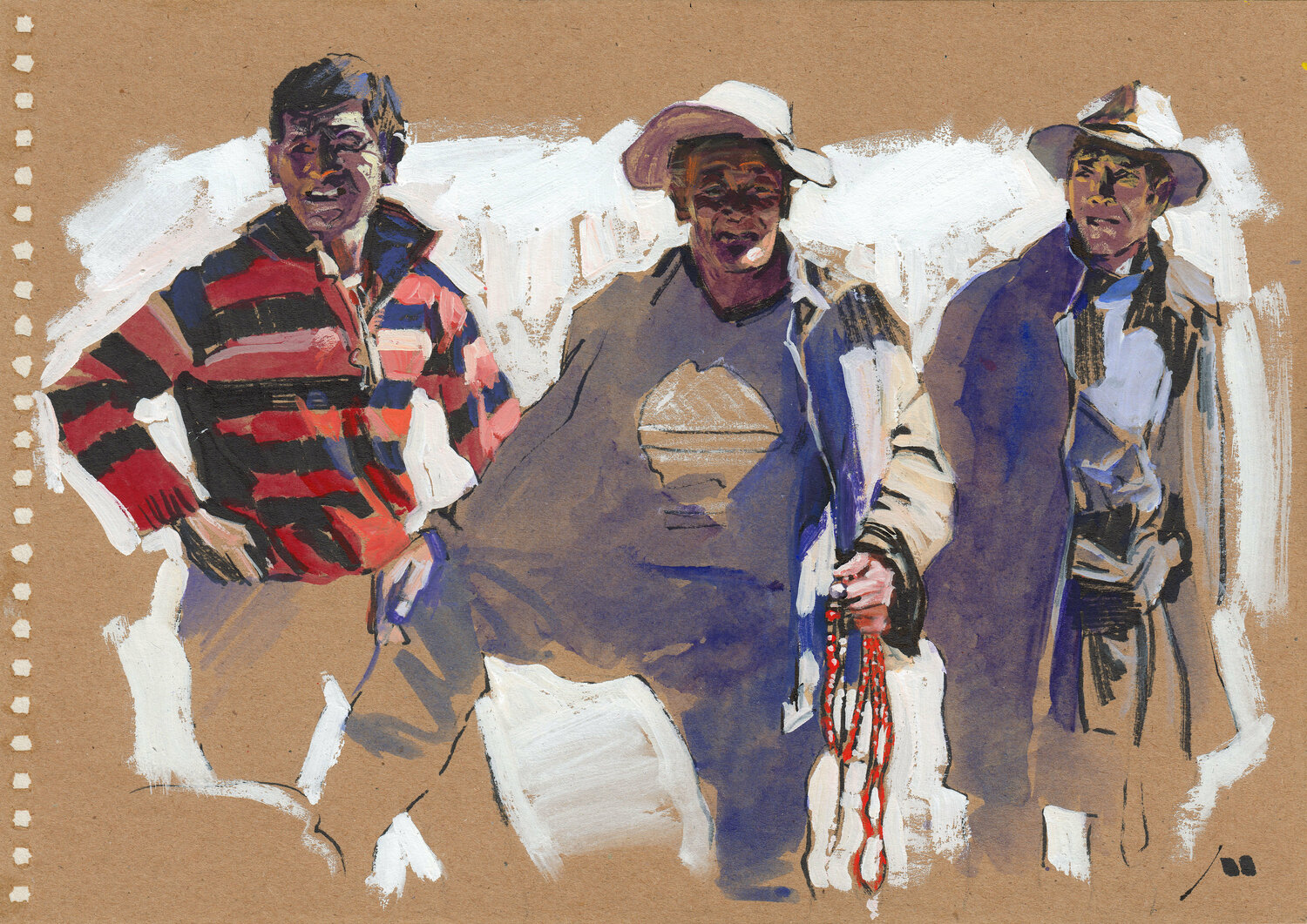 The Good, the Bad and the Ugly (sketch) Evgeniy Monahov Werk auf Papier zu verkaufen