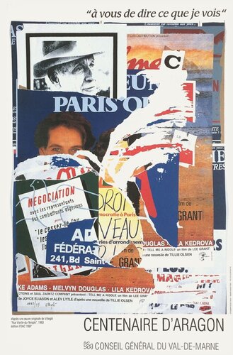 Centenaire d'Aragon von Jacques Villeglé, Druck kaufen auf Singulart