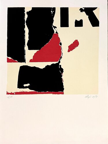 Abstraction rouge et noire by Jacques Villeglé, Print for Sale on Singulart