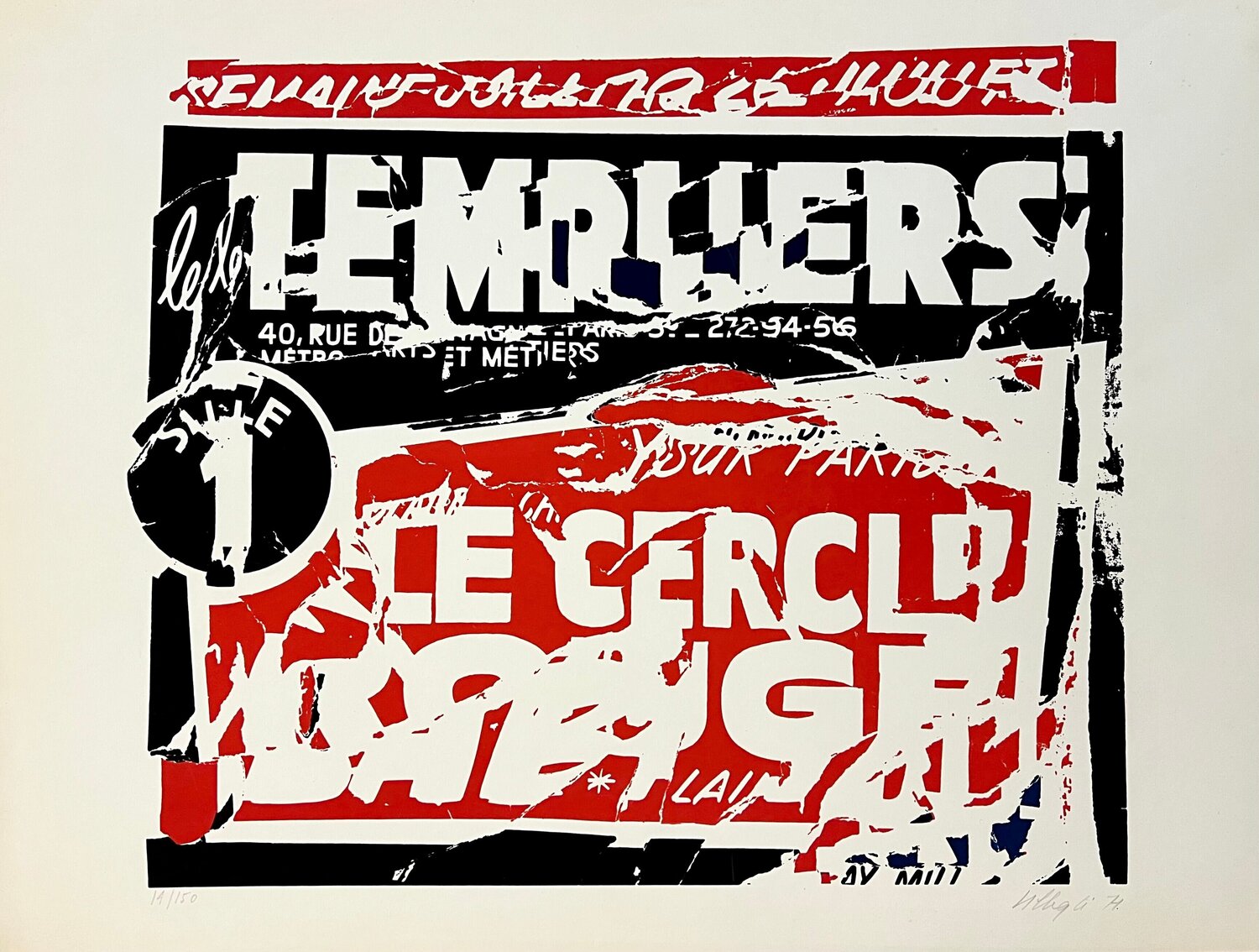 Arrachages : Templier Jacques Villeglé Stampa in vendita