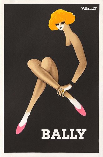 Bally by Bernard Villemot, Print for Sale on Singulart
