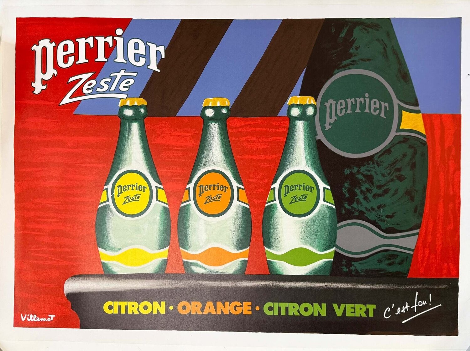 Perrier Zeste Bernard Villemot Druck zu verkaufen