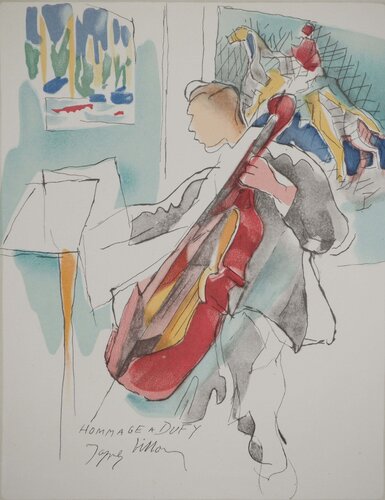 Le violoncelliste by Jacques Villon, 版画 for Sale on Singulart