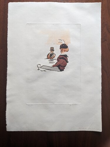 Au Café de la place blanche by Jacques Villon, 인쇄 for Sale on Singulart