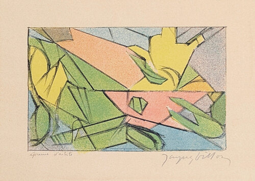 Carte de Veccio (framed, rare hand signed lithograph) by Jacques Villon, Print for Sale on Singulart