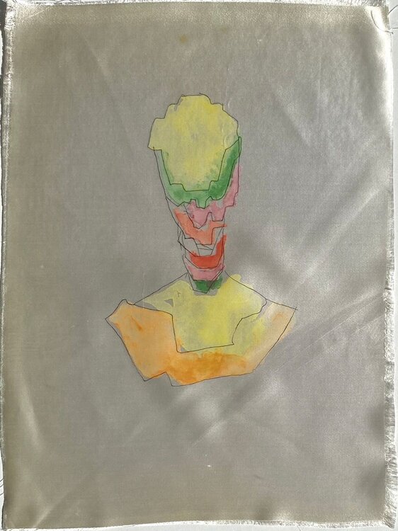 Les frontières du Matin II (soie) Jacques Villon
