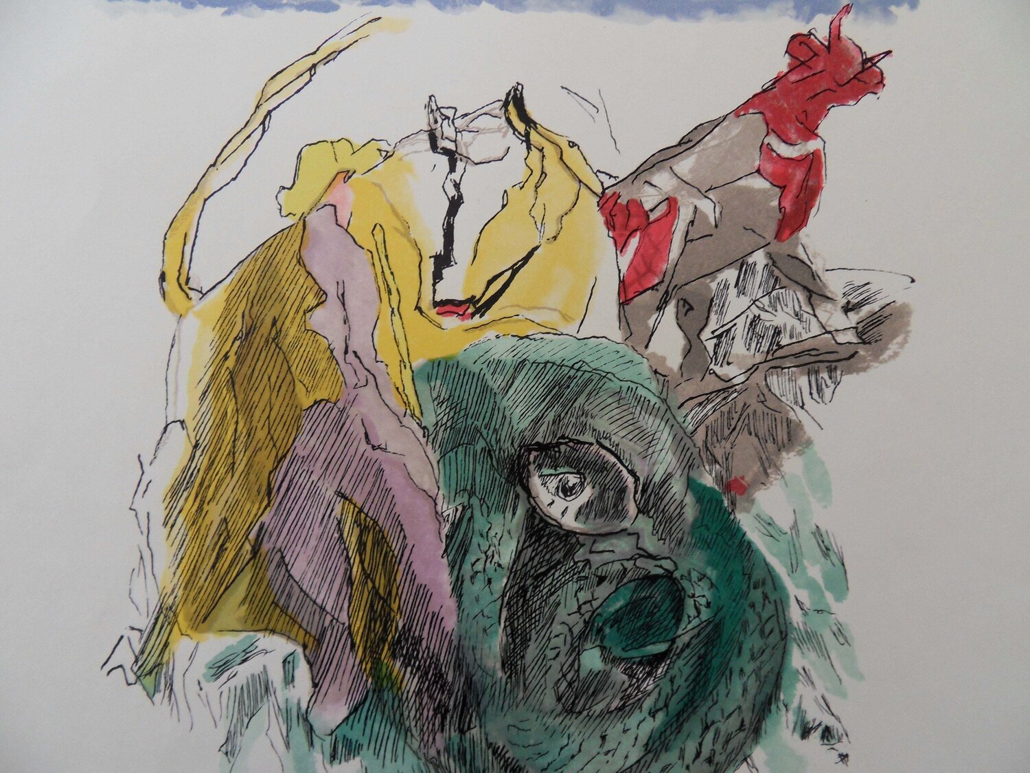 Serpent cubiste Jacques Villon Druck zu verkaufen
