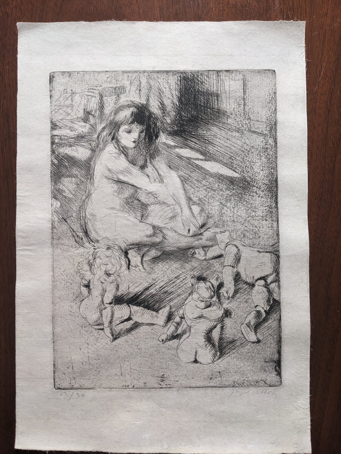 Les Poupées de Minne Jacques Villon Stampa in vendita