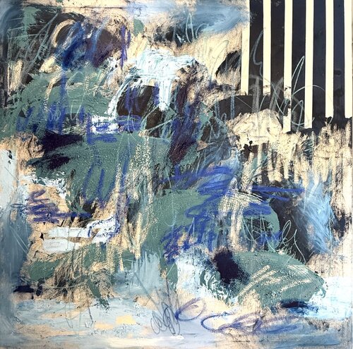 Blue Stripes I von Christin Farr, Malerei kaufen auf Singulart