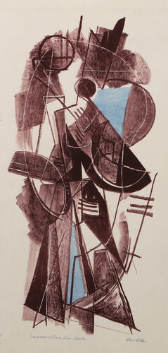 Improvisation, Blue-Brown by John Von Wicht, 인쇄 for Sale on Singulart