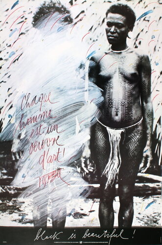 Black is Beautiful - 1983 Offset Lithograph 33.25" x 23.5" by Wolf Vostell, Print for Sale on Singulart