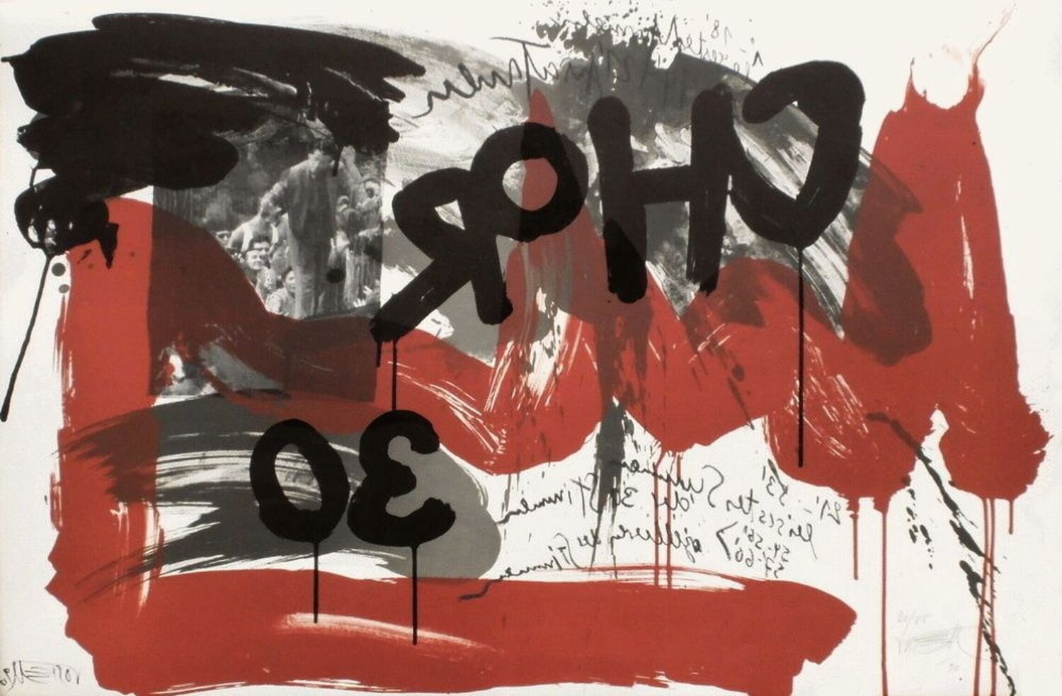 Le Cri VIII (30 choristes) Wolf Vostell Stampa in vendita