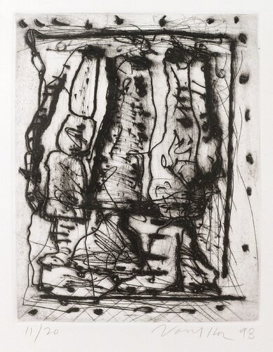 Untitled Dry Point Etching CR 314-PR par Peter Voulkos, Édition en vente sur Singulart