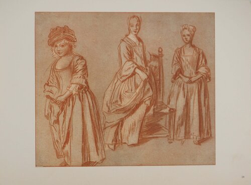 Trois jeunes femmes by Jean-Antoine Watteau, Print for Sale on Singulart