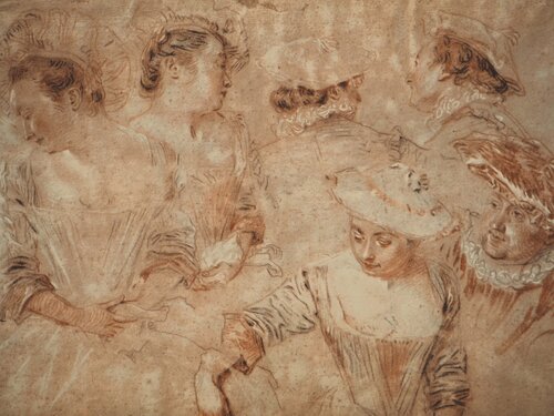 Groupe de courtisane by Jean-Antoine Watteau, Print for Sale on Singulart