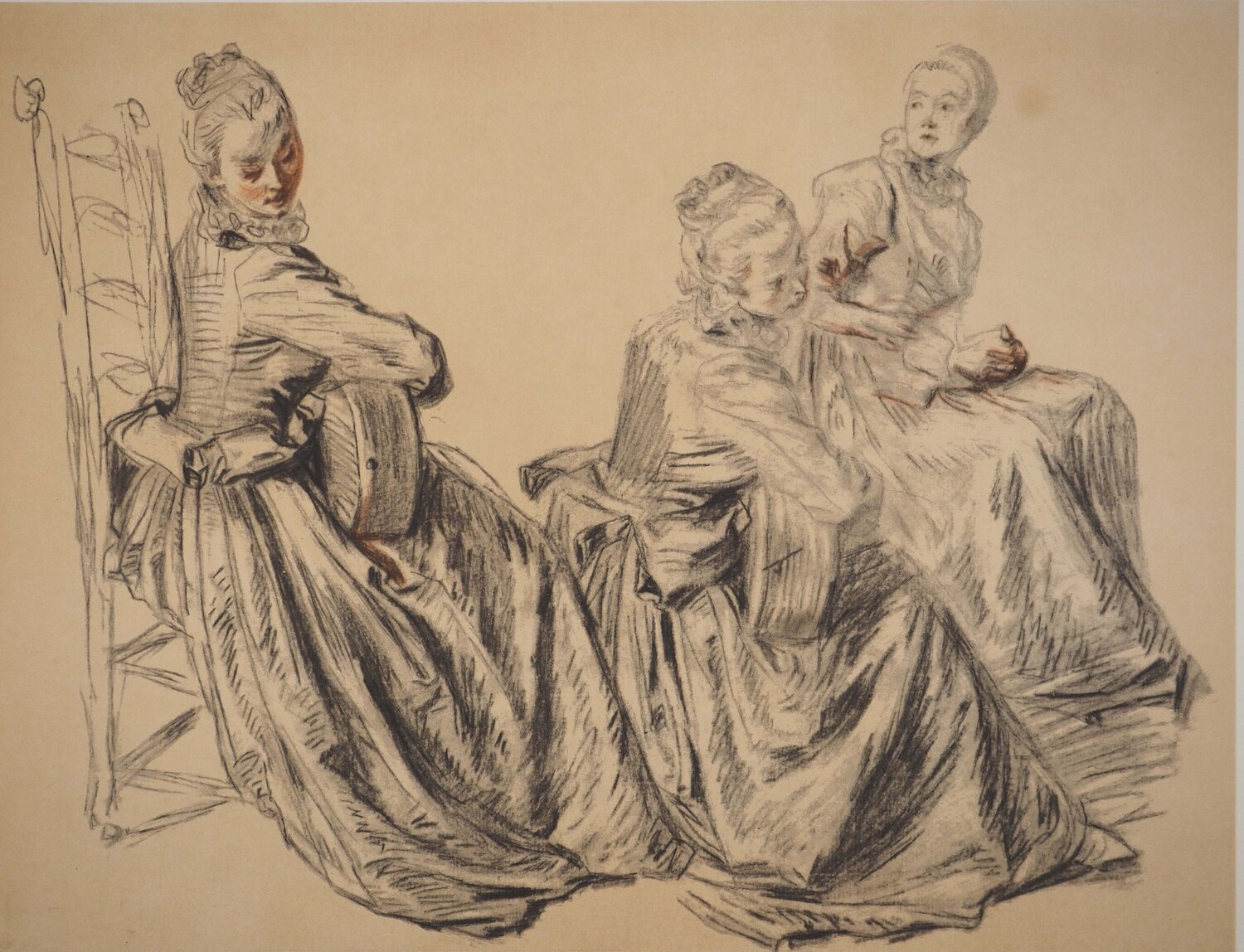 Le cours de guitare Jean-Antoine Watteau Impresión en venta