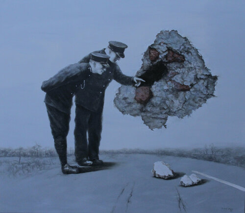 Yes, right here, Bob di Rudolf Kosow, Pittura in vendita su Singulart