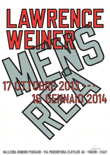 Mens Rea (Signed) de Lawrence Weiner, Impresión a la venta en Singulart