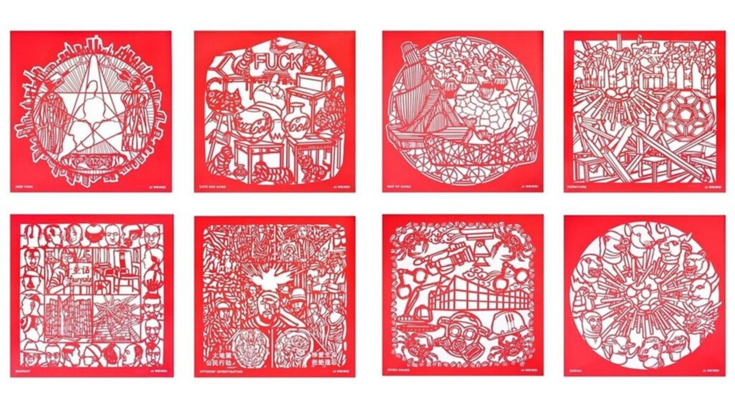 Papercut Portfolio (Set of 8) Ai Weiwei