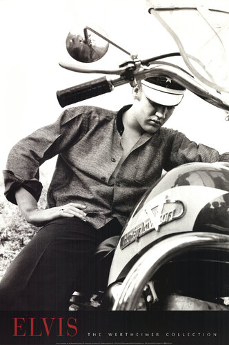 Elvis on his Harley di Alfred Wertheimer, Stampa in vendita su Singulart