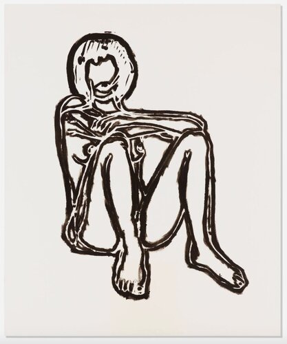 Monica Sitting with Elbows on Knees van Tom Wesselmann, Afdruk te koop op Singulart