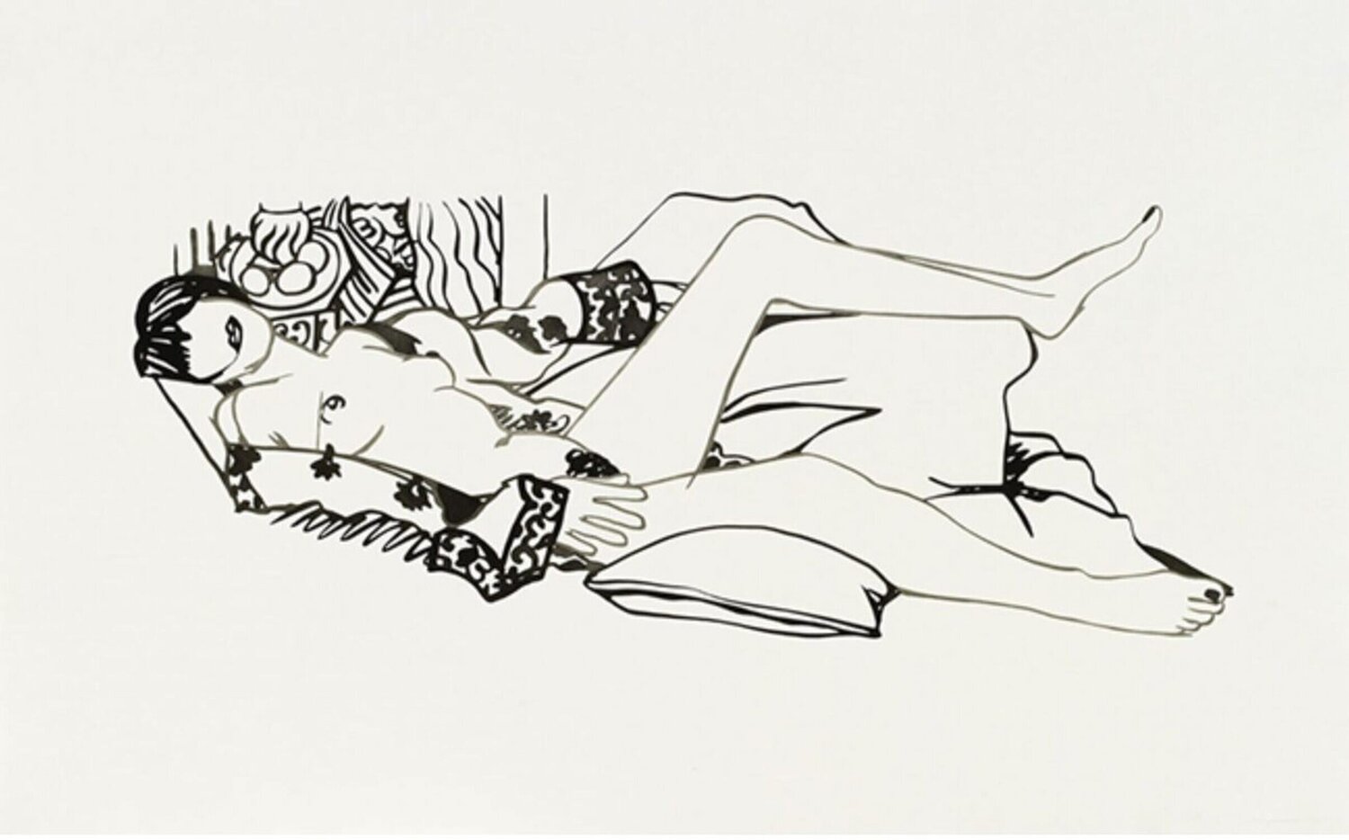 Monica Nude with Purple Robe Tom Wesselmann Stampa in vendita
