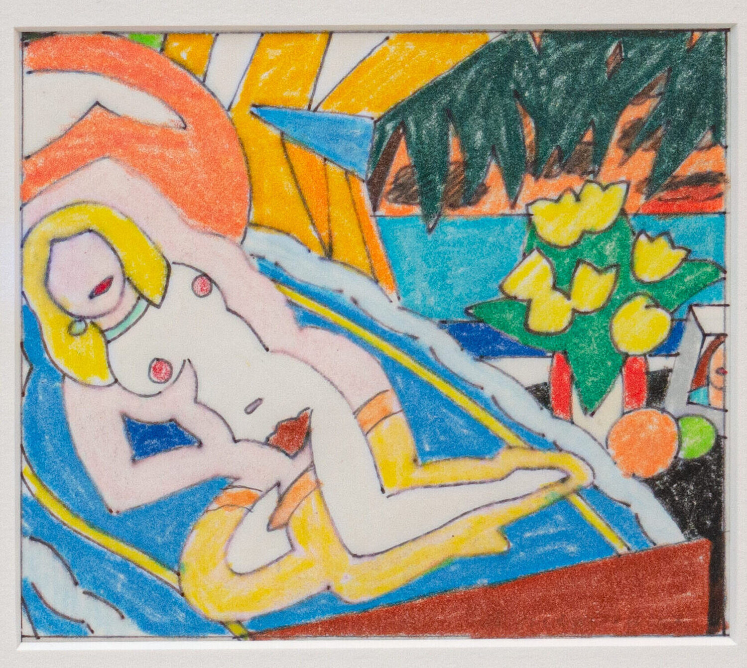Study for Sunset Nude (Knees Up) Tom Wesselmann Opera su carta in vendita