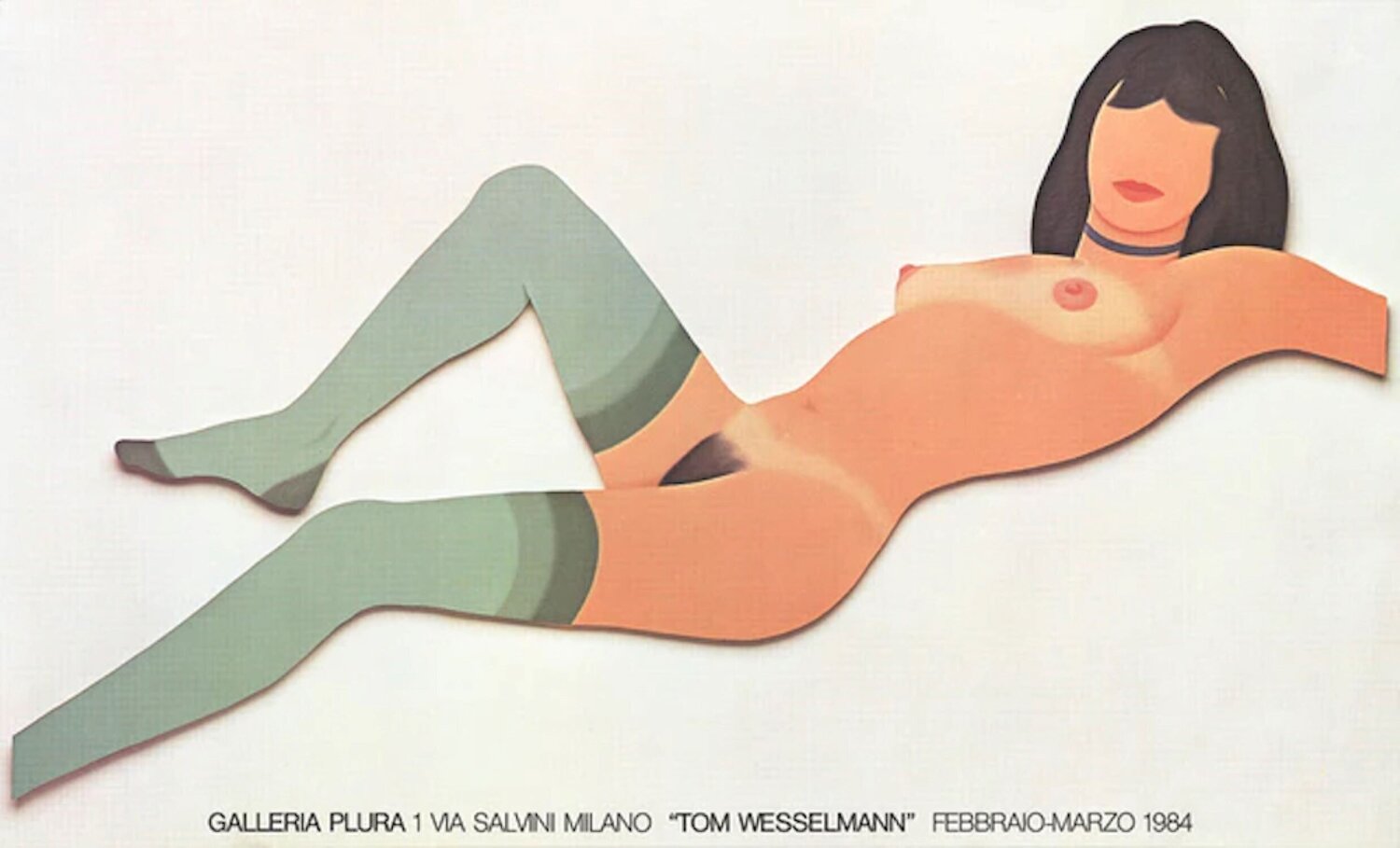 Reclining Nude with Green Stockings Tom Wesselmann Stampa in vendita