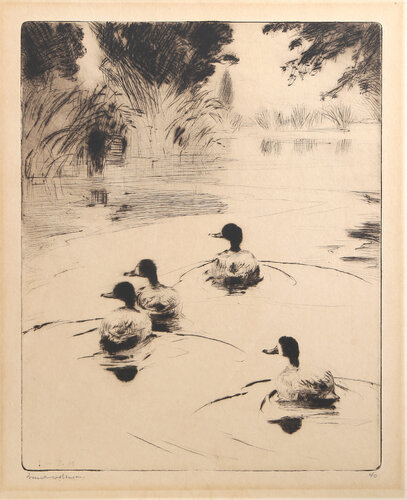 Ducks at Play by Frank Weston Benson, 인쇄 for Sale on Singulart