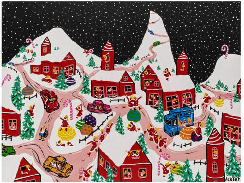 Grandpa In Winter Wonderland! van Albert Willem, Schilderij te koop op Singulart