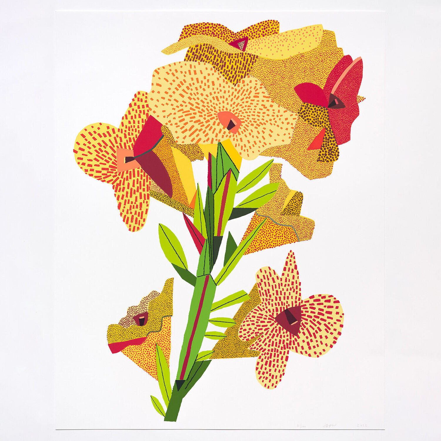 Yellow Flower Jonas Wood Stampa in vendita
