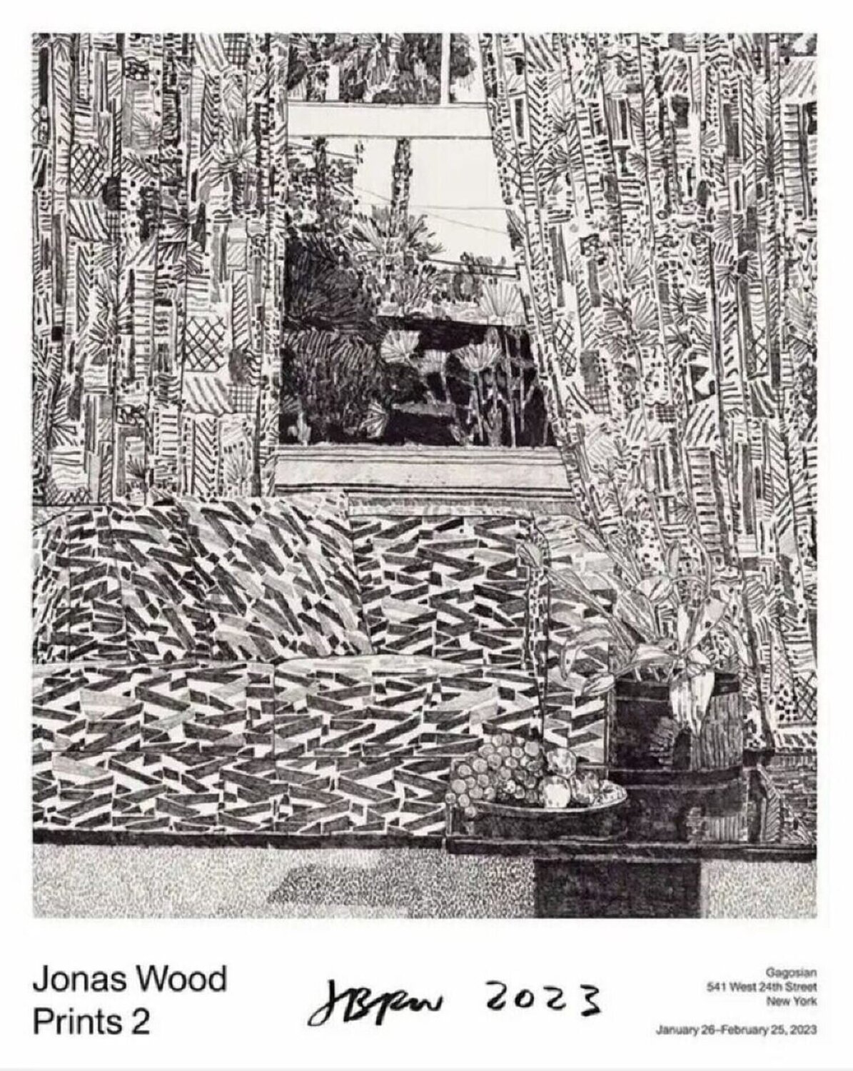Prints 2 Poster (Signed) Jonas Wood Print for sale