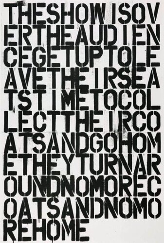Untitled (The Show is Over) di Christopher Wool, Stampa in vendita su Singulart