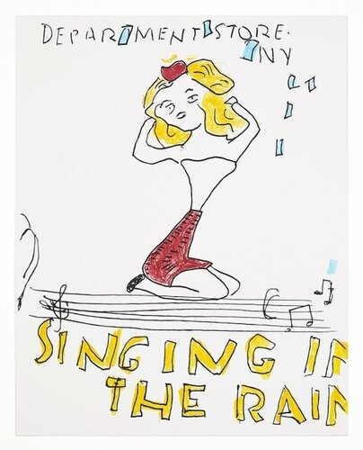 Singing in the Rain di Rose Wylie, Stampa in vendita su Singulart