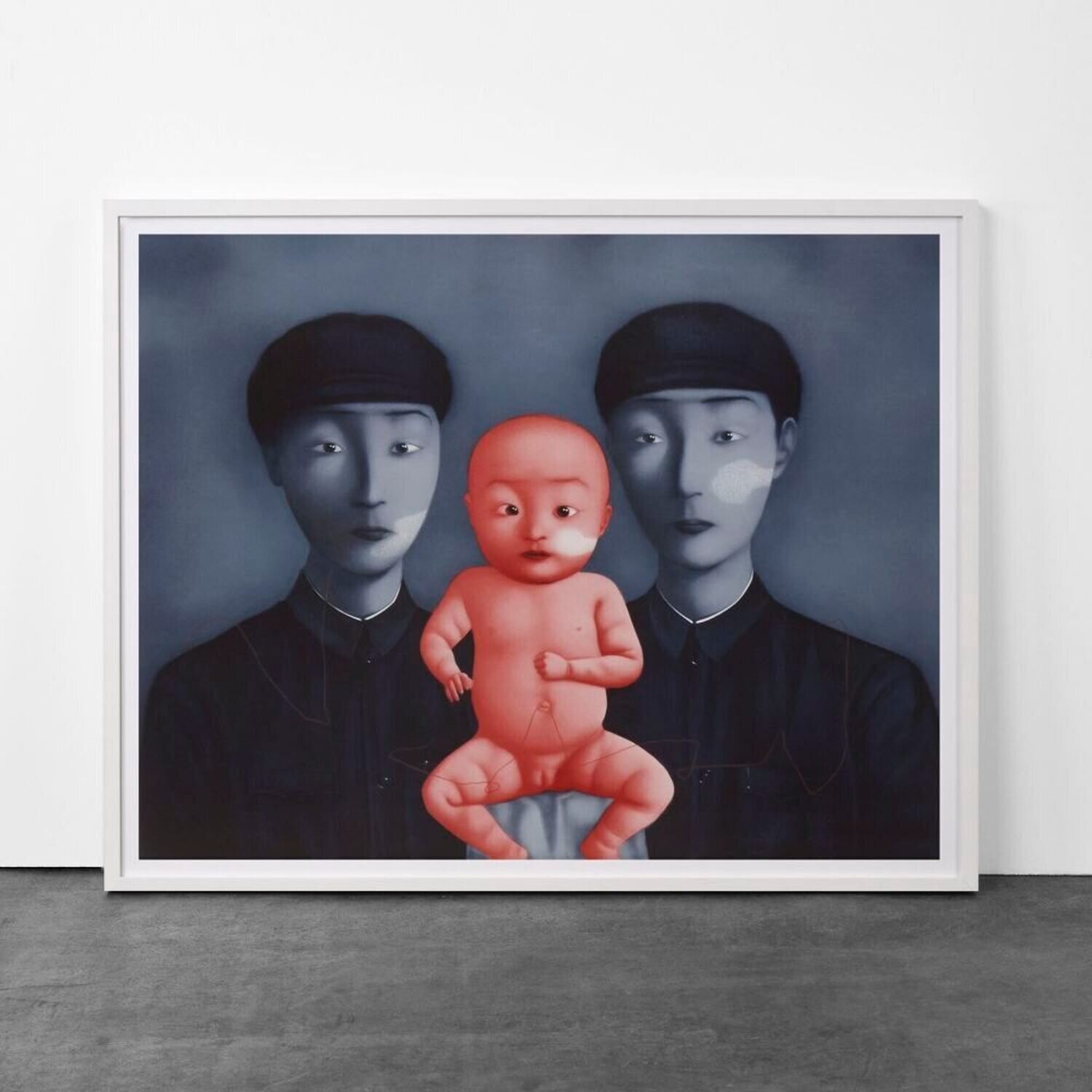 Comrades with Red Baby Zhang Xiaogang Druck zu verkaufen