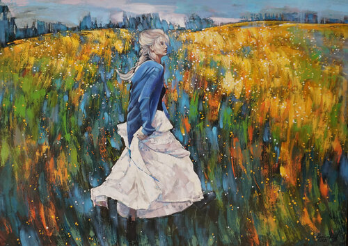 Wind from the east van Anastasia Kraineva, Schilderij te koop op Singulart