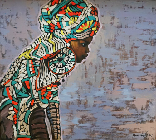 Africa. Quiet water van Anastasia Kraineva, Schilderij te koop op Singulart