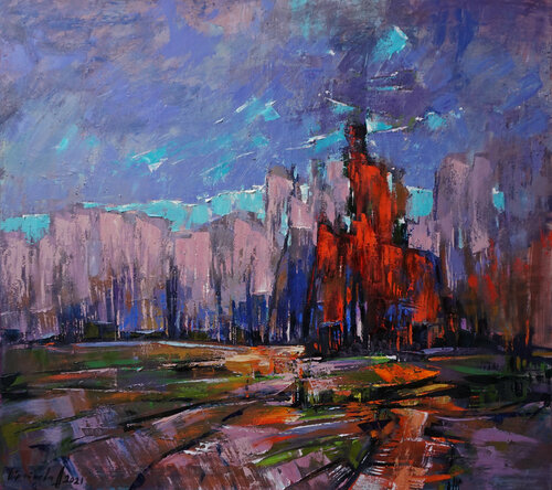 December. First day of winter van Anastasia Kraineva, Schilderij te koop op Singulart