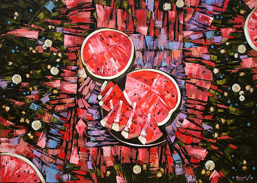 The taste of summer. Still life with watermelons Anastasia Kraineva