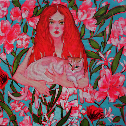Redhead happiness. de Anastasia Kraineva, Pintura a la venta en Singulart