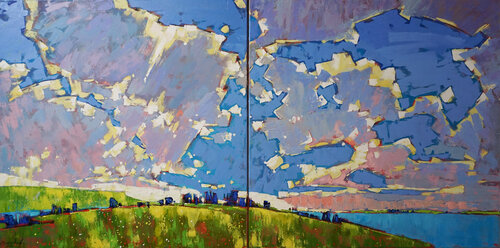 Dnieper steeps par Anastasia Kraineva, Peinture en vente sur Singulart