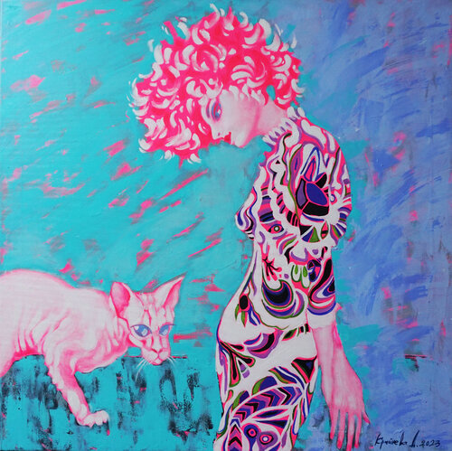 Pink Sphinx von Anastasia Kraineva, Malerei kaufen auf Singulart