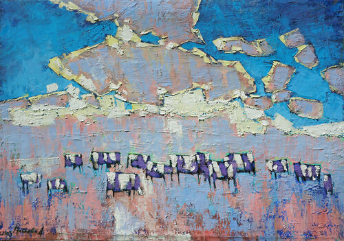 In the clouds. von Anastasia Kraineva, Malerei kaufen auf Singulart