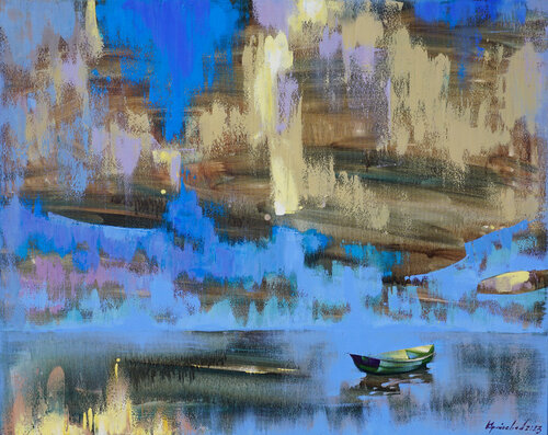 Sky over Ragaciems par Anastasia Kraineva, Peinture en vente sur Singulart