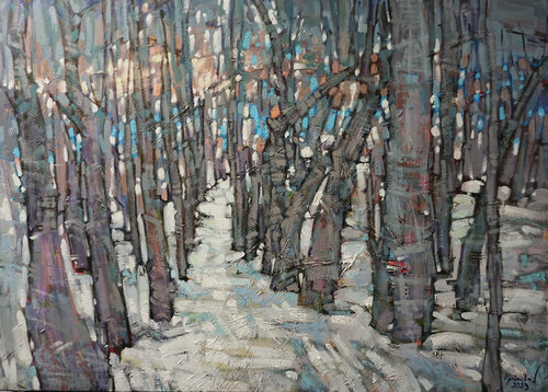 Silver day in a gray forest Anastasia Kraineva