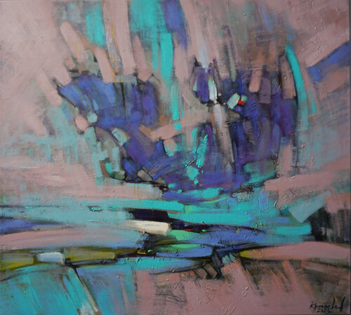 Turquoise van Anastasia Kraineva, Schilderij te koop op Singulart