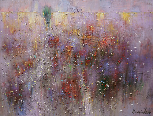 The fog fell on the valley. van Anastasia Kraineva, Schilderij te koop op Singulart