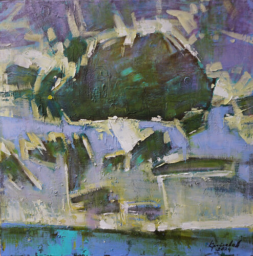 Snow in the clouds di Anastasia Kraineva, Pittura in vendita su Singulart