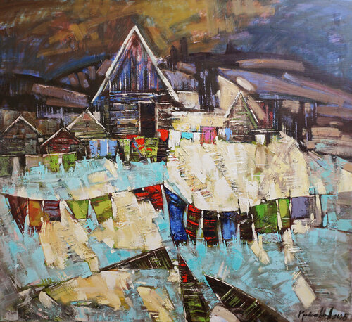 Sun in February de Anastasia Kraineva, Pintura a la venta en Singulart